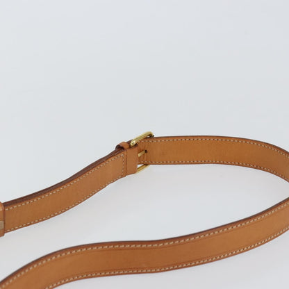 Celine Vintage Macadam Circle Logo Shoulder Bag Canvas and Leather, BROWN, CANVAS, Shoulder bag