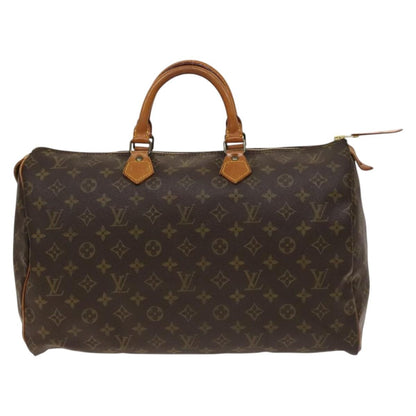 Louis Vuitton Speedy Handbag Monogram Canvas, BROWN, CANVAS, Handbag