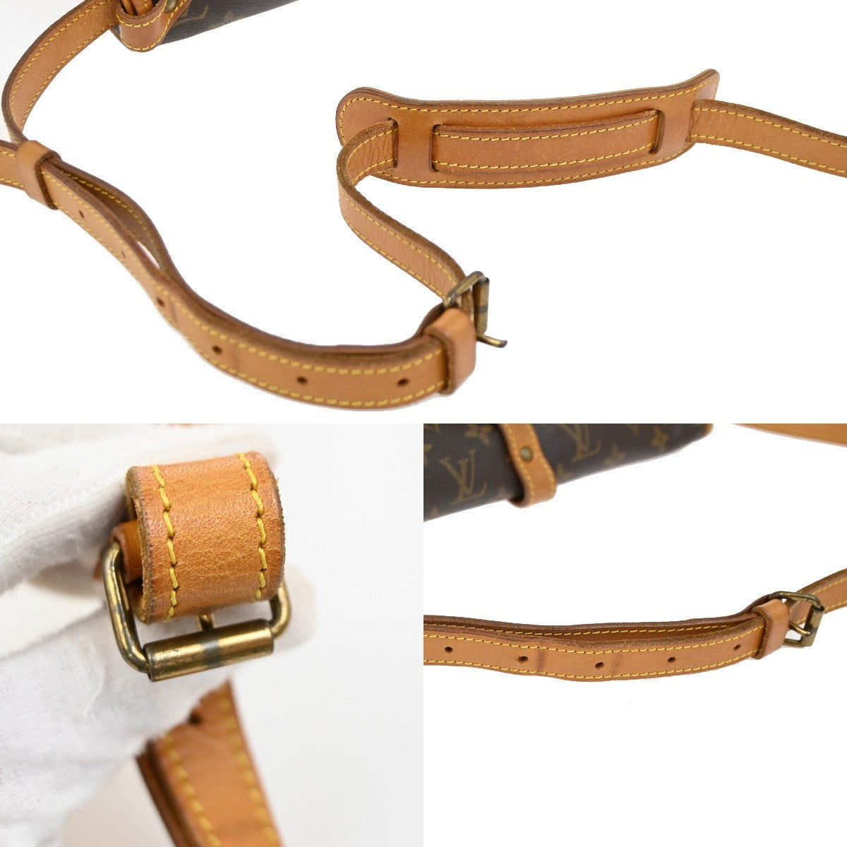 Louis Vuitton Saumur Handbag Monogram Canvas, BROWN, CANVAS, Shoulder bag