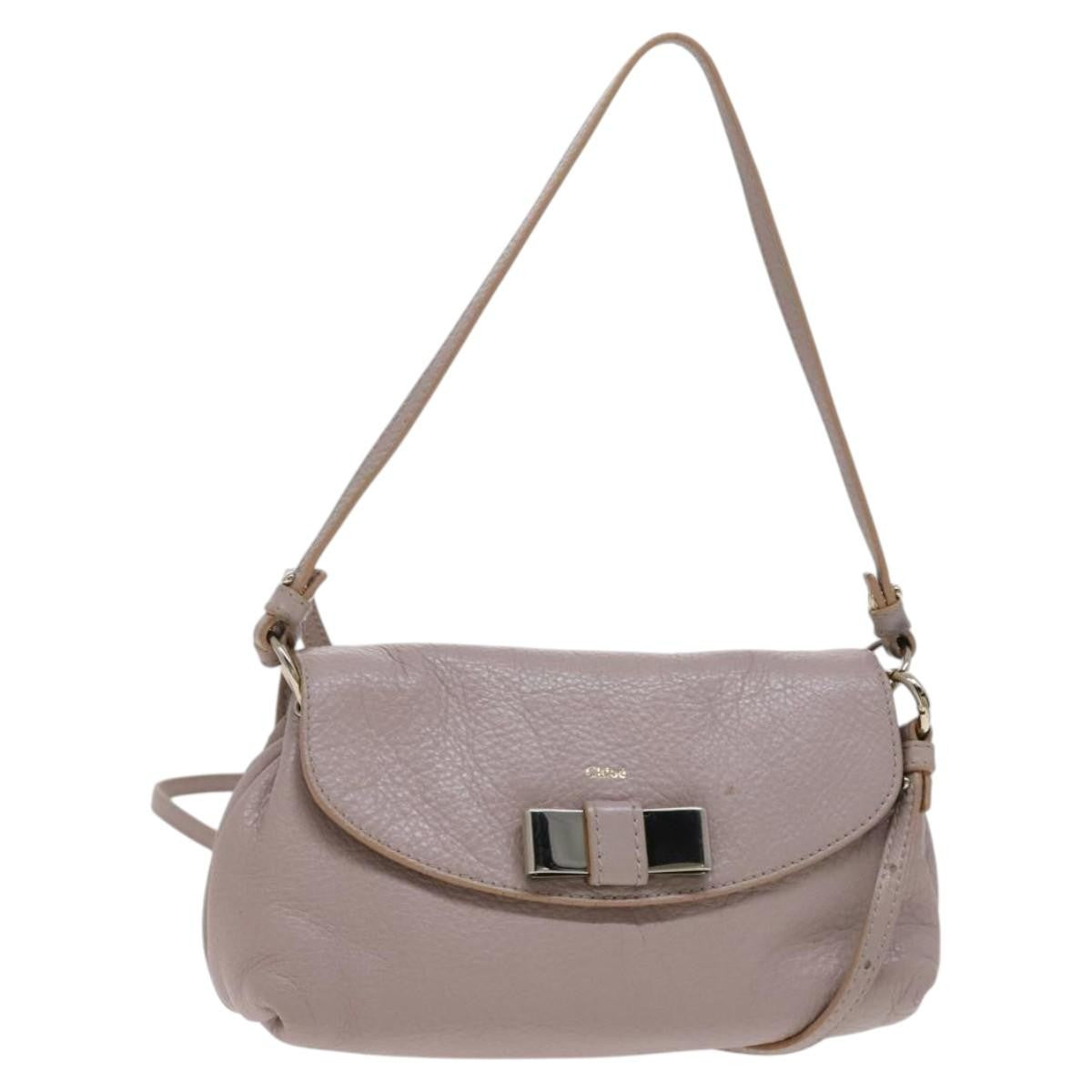 Chloe Lily Shoulder bag Leather, Purple, Leather, Shoulder Bag