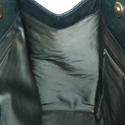 Chanel Vintage CC Lock Pocket Chain Tote Caviar, GREEN, LEATHER, Handbag