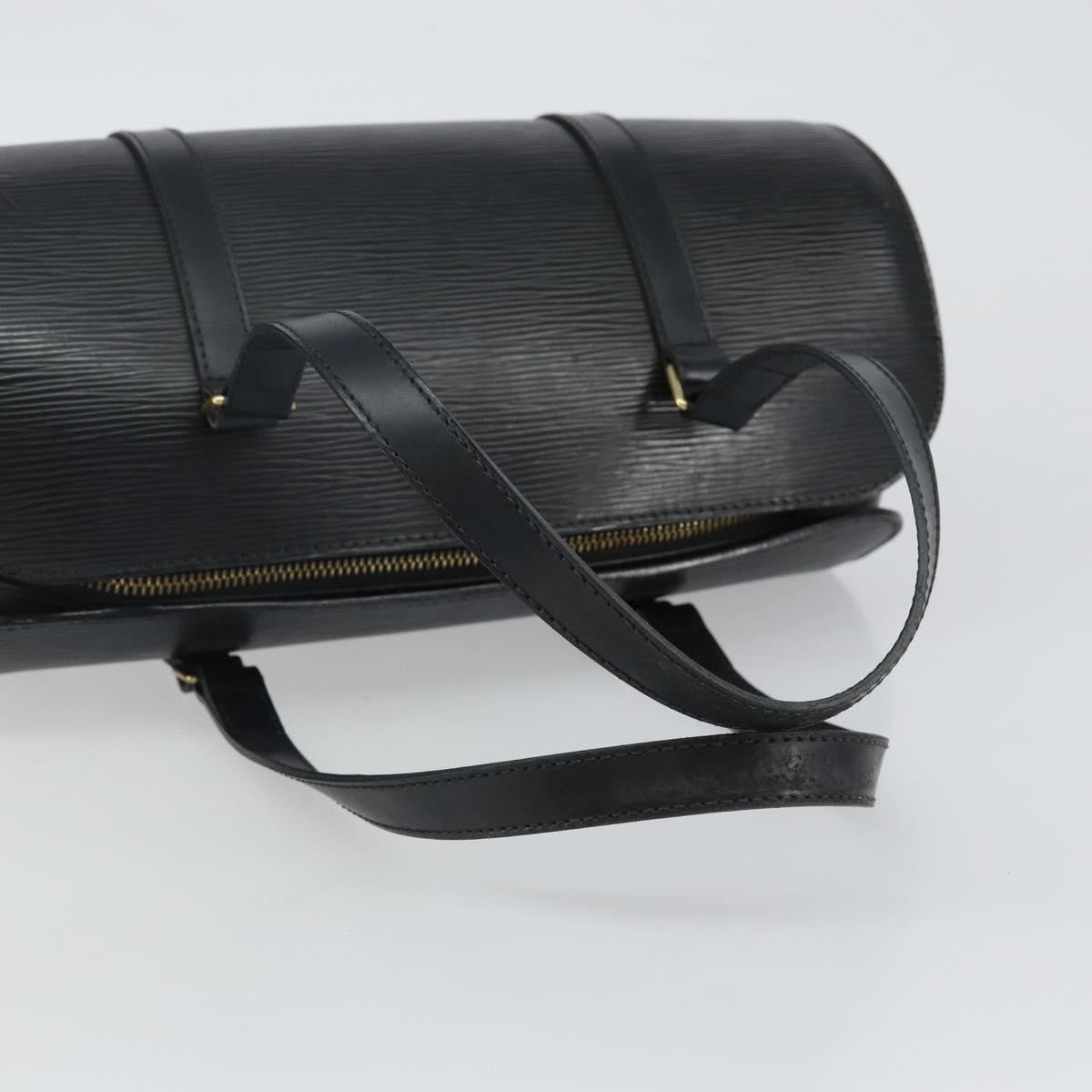 Louis Vuitton Soufflot Handbag Epi Leather, BLACK, LEATHER, Handbag