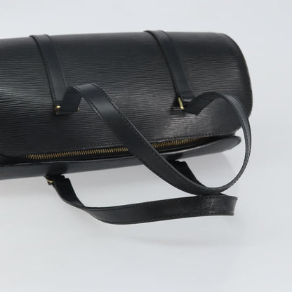 Louis Vuitton Soufflot Handbag Epi Leather, BLACK, LEATHER, Handbag