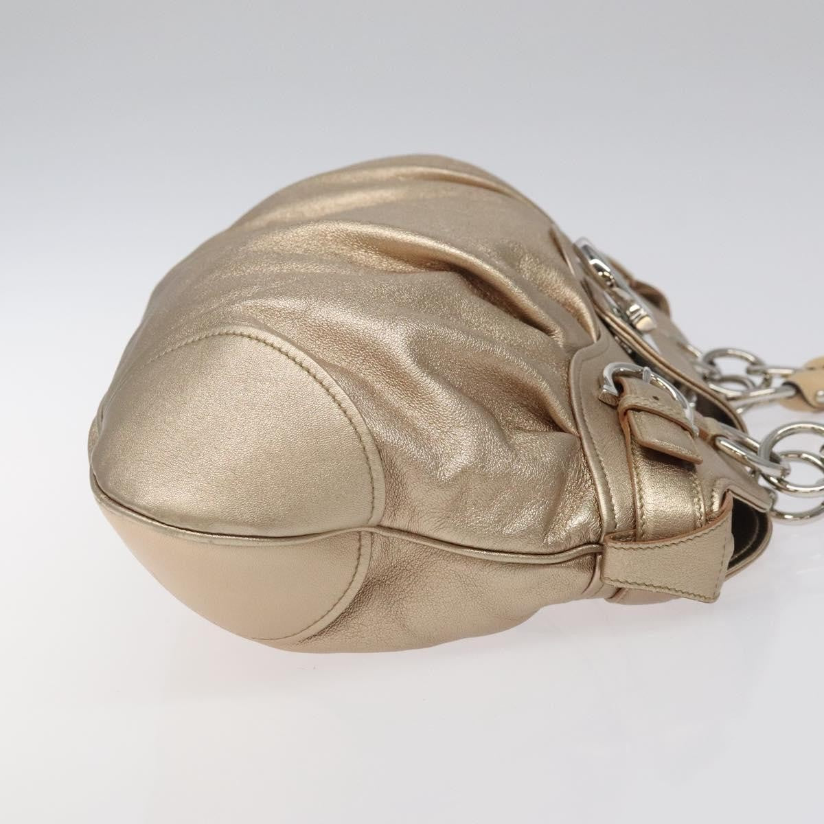 Salvatore Ferragamo Marisa Satchel Leather, GOLD, LEATHER, Handbag