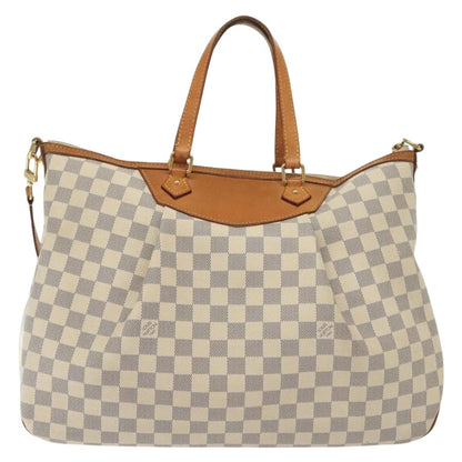 Louis Vuitton Siracusa Handbag Damier, WHITE, CANVAS, Shoulder bag