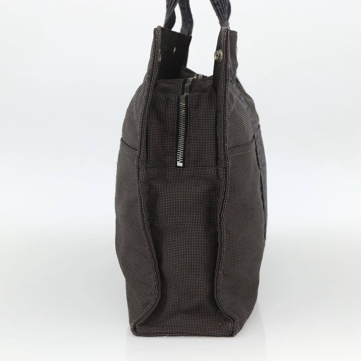 Hermes Fourre-tout Herline Canvas, Gray, Canvas, Tote Bag