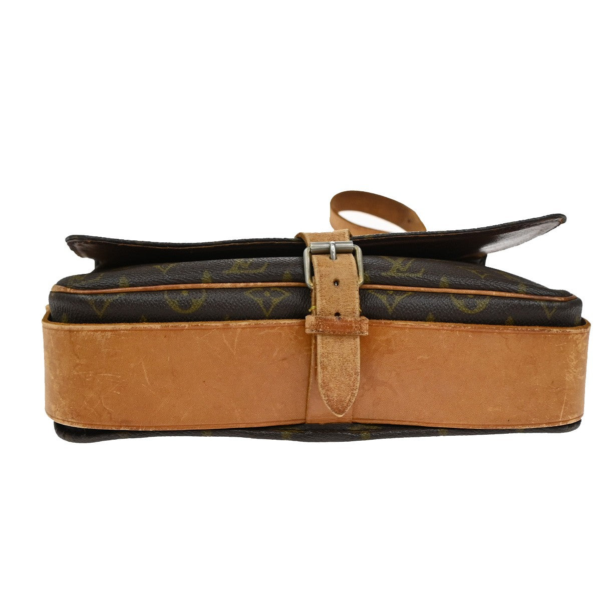 Louis Vuitton Cartouchiere Handbag Monogram Canvas, BROWN, CANVAS, Shoulder bag