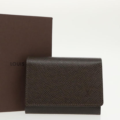 Louis Vuitton Envelope Business Card Holder Taiga Leather, BROWN, LEATHER, Card Holders