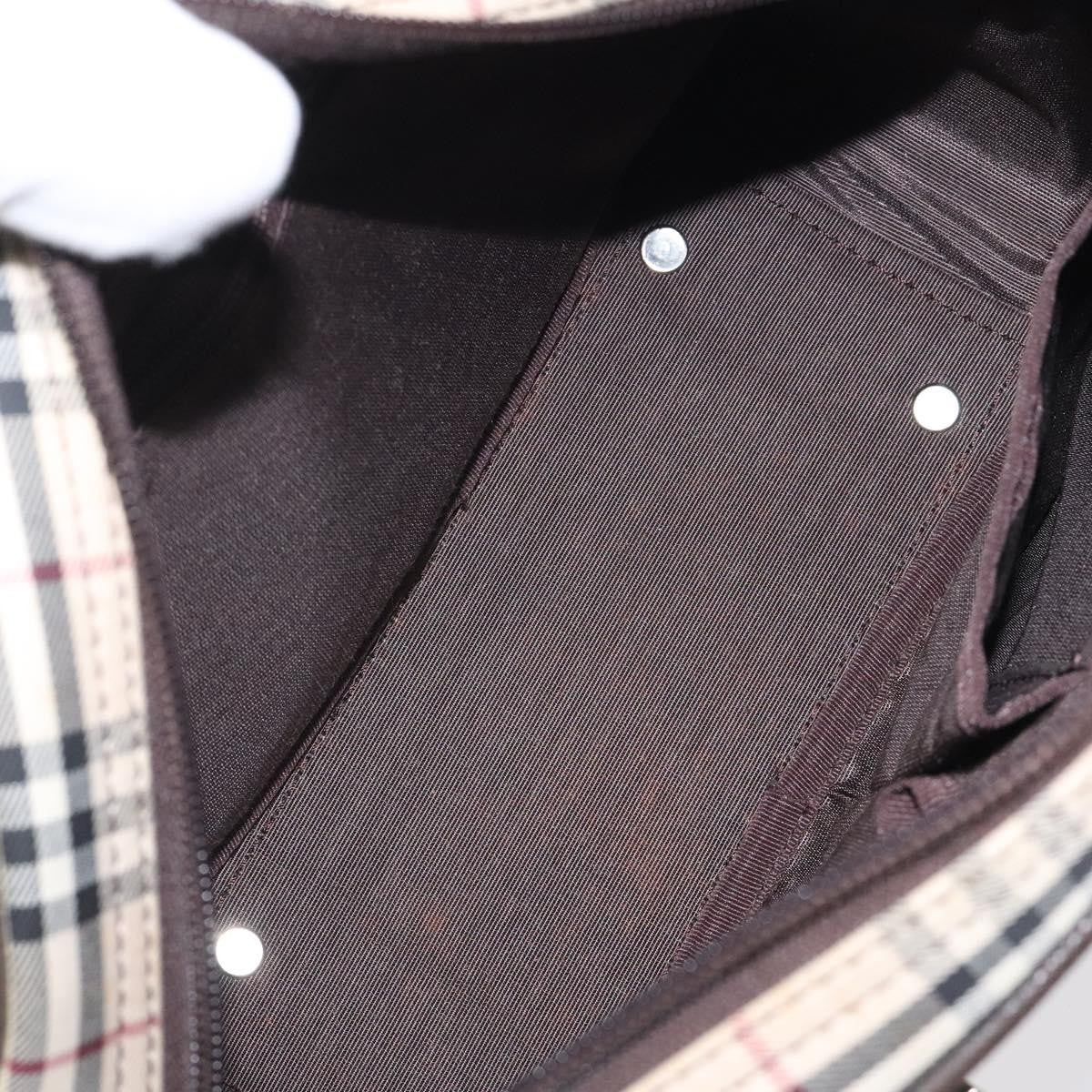 Burberry Nova Check Bowling Bag Canvas, BEIGE, CANVAS, Travel bag