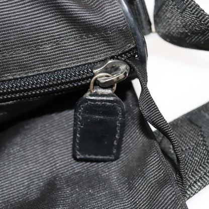 Fendi Vintage Double Buckle Flap Shoulder Bag Nylon, BLACK, NYLON, Shoulder bag