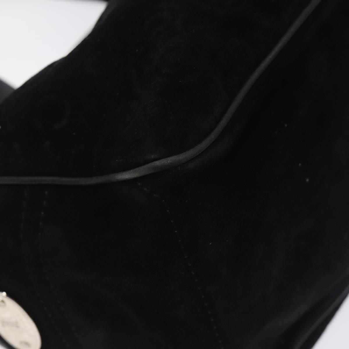 Celine Boogie Satchel Macadam, BLACK, CANVAS, Handbag