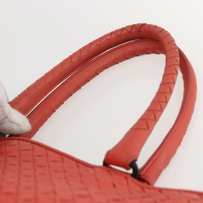 Bottega Veneta Intrecciato Tote Leather, ORANGE, LEATHER, Tote bag