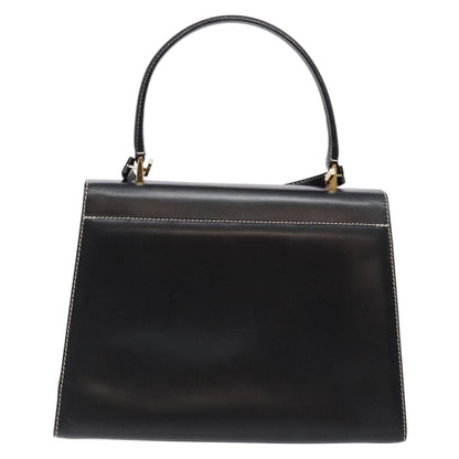 Salvatore Ferragamo Gancini Convertible Top Handle Bag Leather, BLACK, LEATHER, Handbag