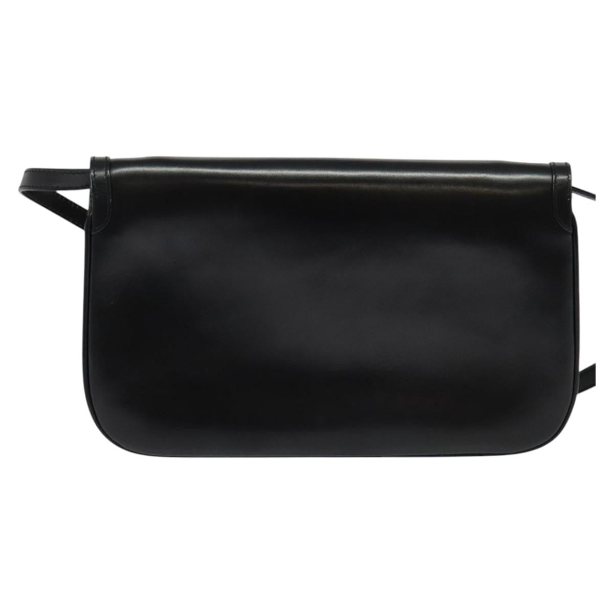Bally Vintage Shoulder Bag Leather, BLACK, LEATHER, Shoulder bag