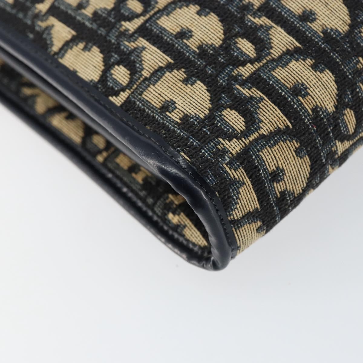 Christian Dior Vintage CD Trotter Handbag Canvas, NAVY, CANVAS, Handbag