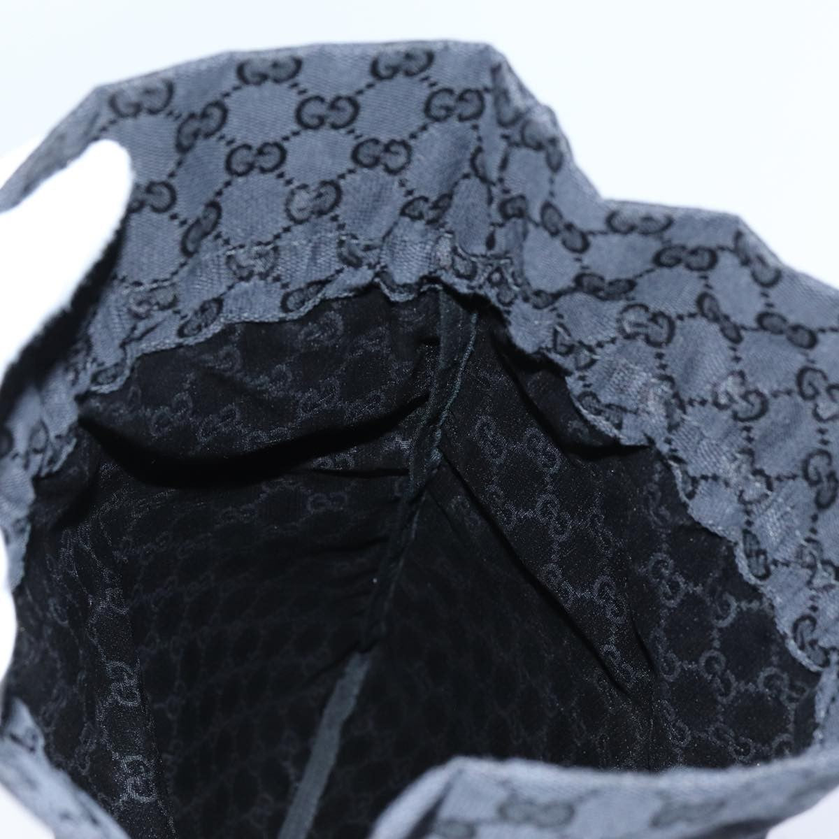 Gucci Vintage Web Drawstring Bucket Bag GG Coated Canvas, BLACK, CANVAS, Clutche & pouche