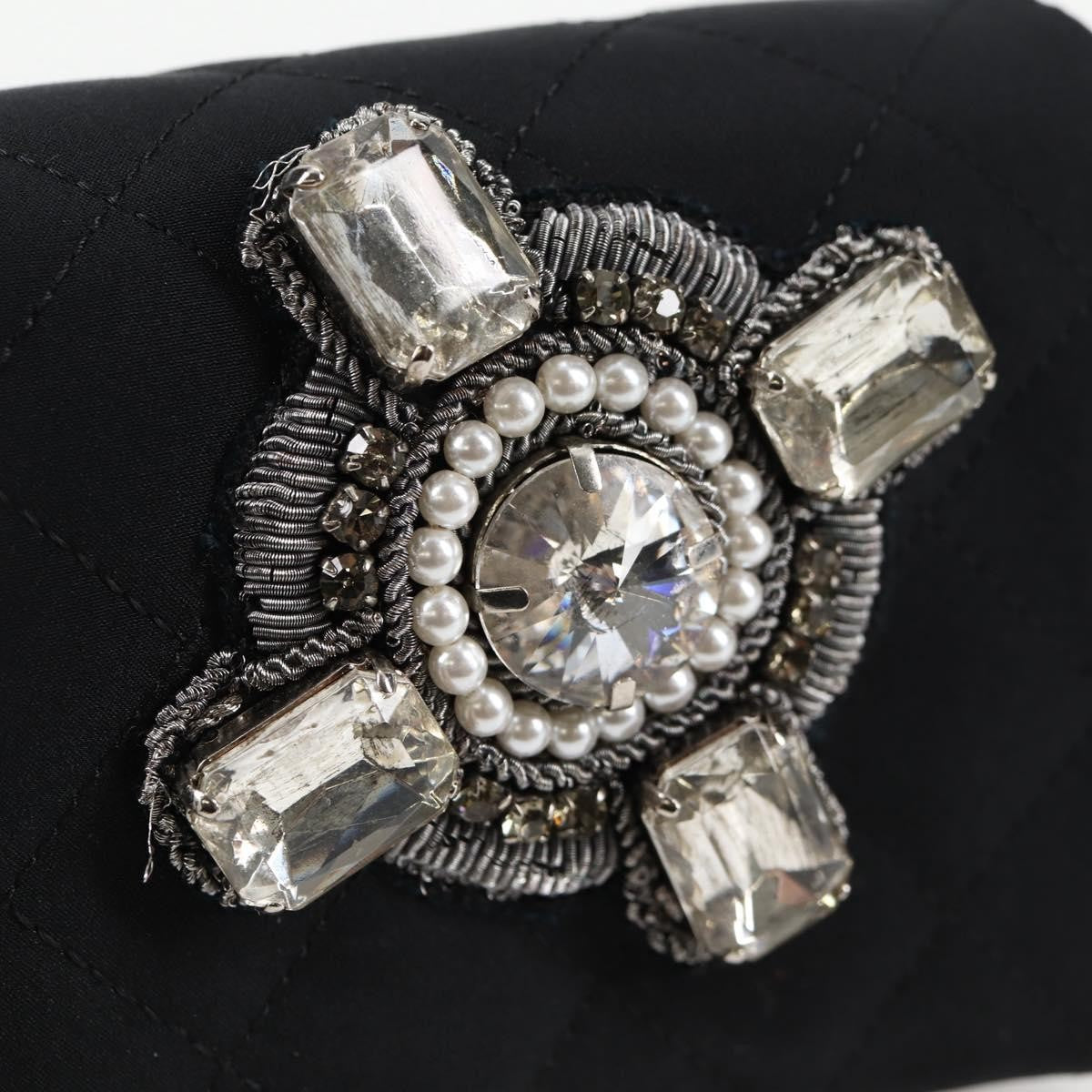 Chanel Chain Flap Shoulder Bag Quilted Nylon, BLACK, NYLON, Shoulder bag