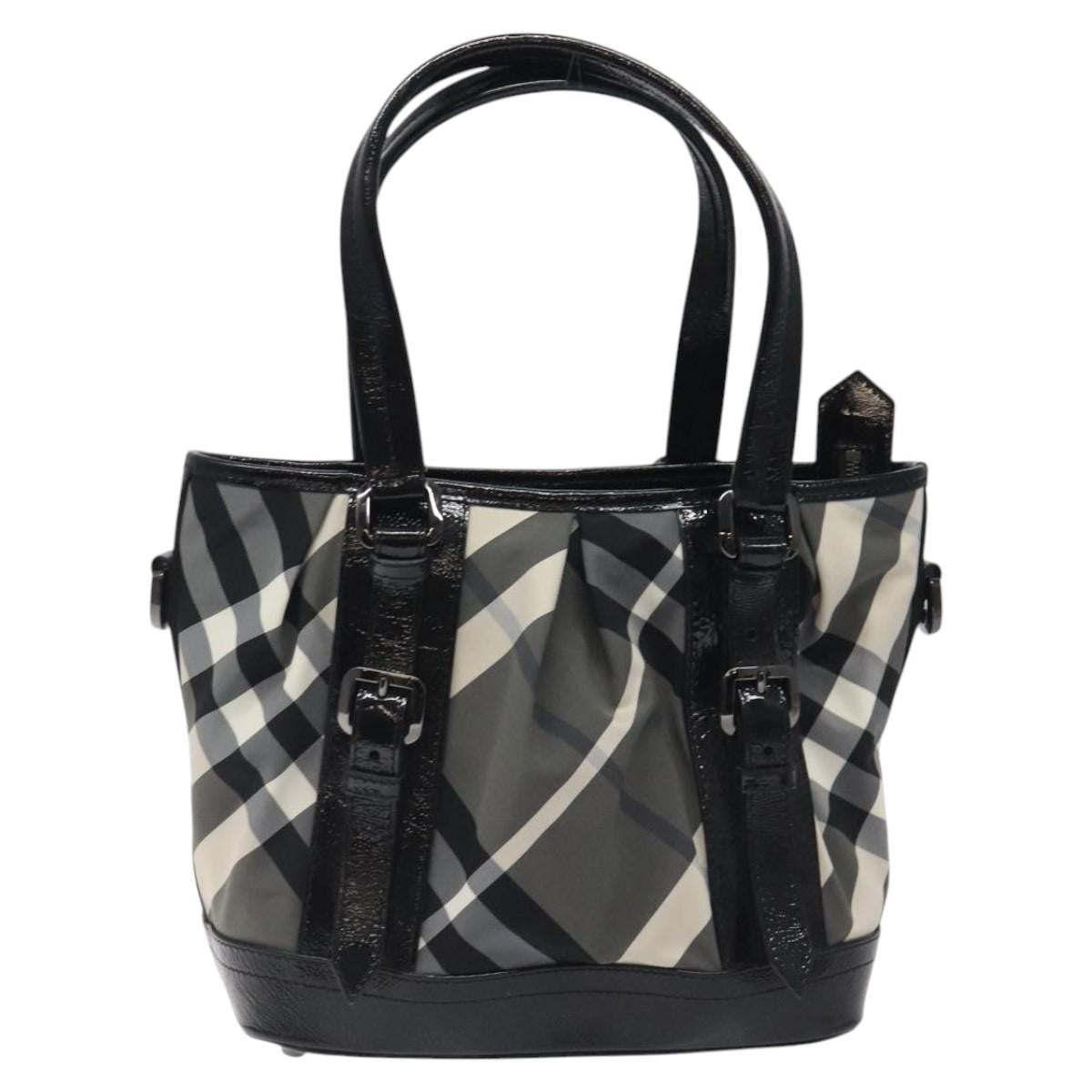 Burberry Lowry Convertible Tote Beat Check Nylon, BLACK, NYLON, Tote bag