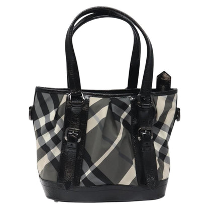 Burberry Lowry Convertible Tote Beat Check Nylon, BLACK, NYLON, Tote bag