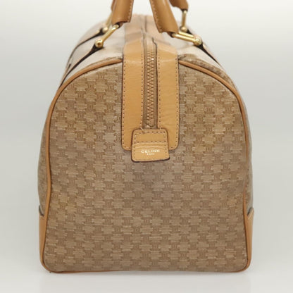 Celine Vintage Duffle Bag Macadam Coated Canvas, BROWN, CANVAS, Travel bag