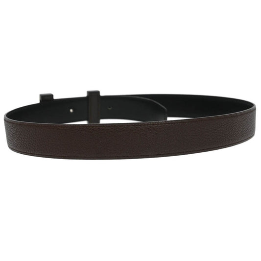 Hermes Constance Reversible Belt Leather, BROWN, LEATHER, Belts