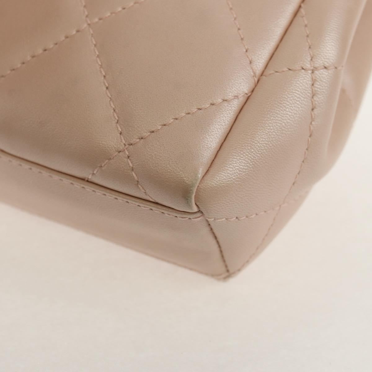 Chanel Ring Flap Bag Quilted Leather, PINK, LEATHER, Clutche & pouche