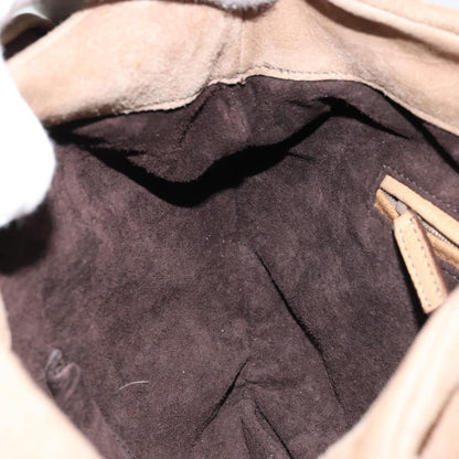 Saint Laurent Vintage Shoulder Bag Suede, BEIGE, SUEDE, Shoulder bag