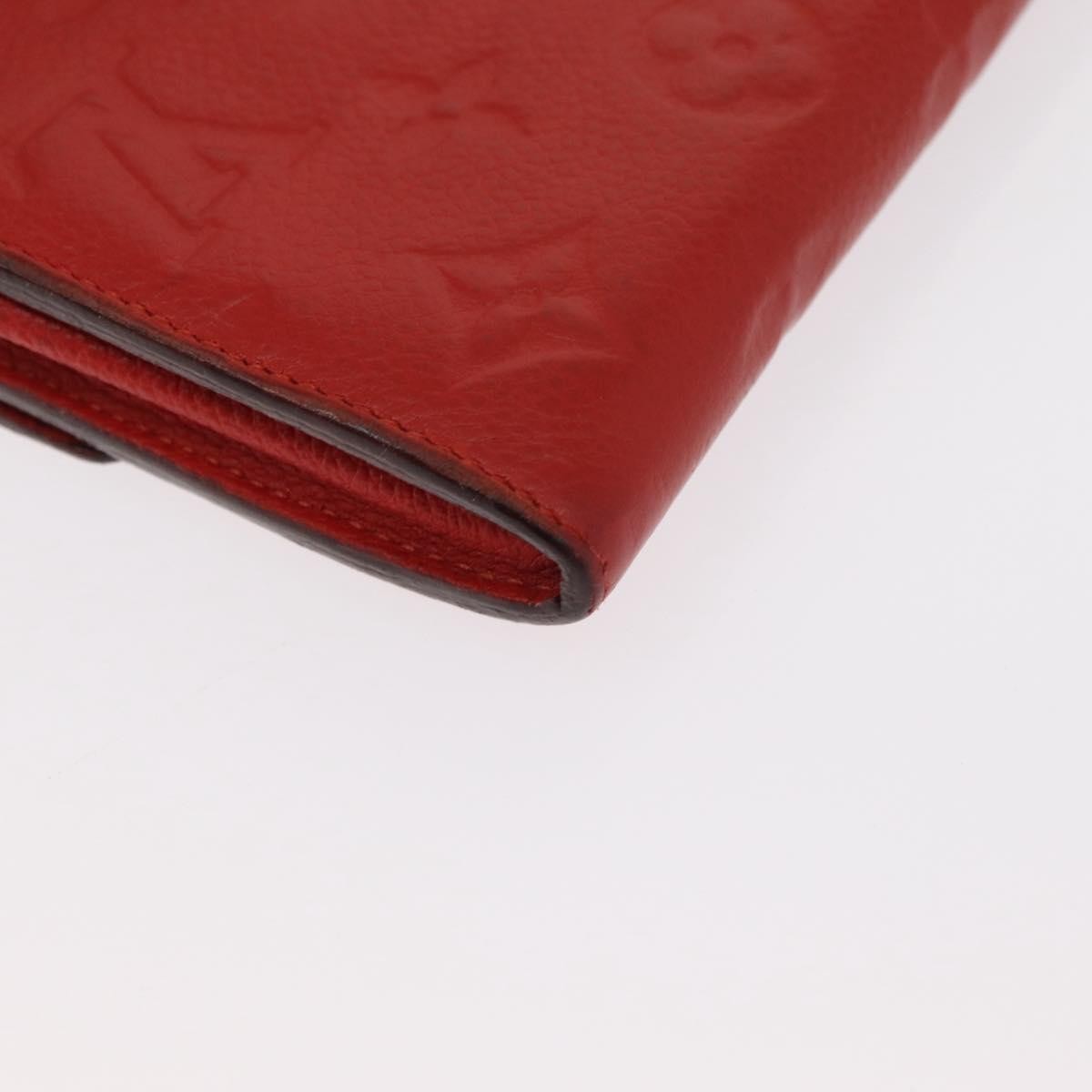 Louis Vuitton Sarah Wallet NM Monogram Empreinte Leather, ORANGE, LEATHER, Wallets