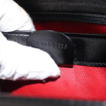 Gucci Vintage Convertible Box Crossbody Bag Leather, BLACK, LEATHER, Handbag