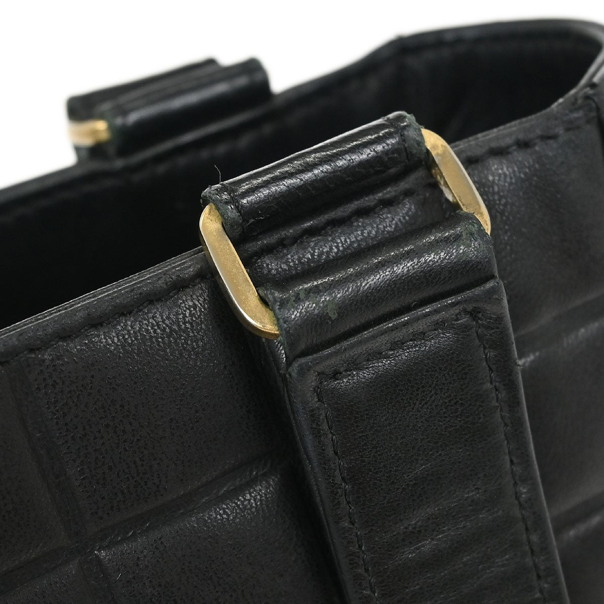 Chanel Chocolate Bar CC Tote Quilted Leather, BLACK, LEATHER, Tote bag