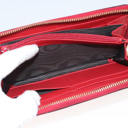 Gucci Bamboo Tassel Zip Organizer Wallet Leather, RED, LEATHER, Wallets