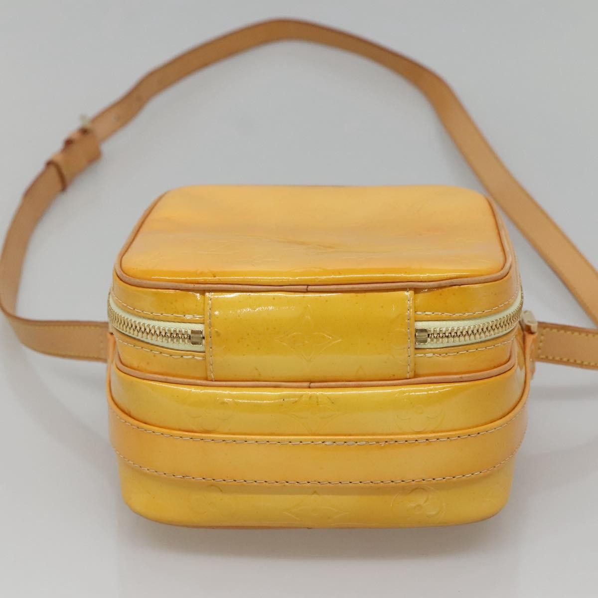 Louis Vuitton Wooster Handbag Monogram Vernis, YELLOW, PATENT_LEATHER, Handbag