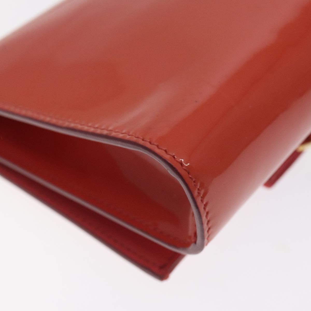 Salvatore Ferragamo Ginny Crossbody Bag Patent, ORANGE, PATENT_LEATHER, Shoulder bag