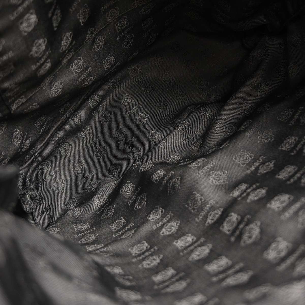 Loewe Vintage Anagram Tote Leather, BLACK, LEATHER, Tote bag