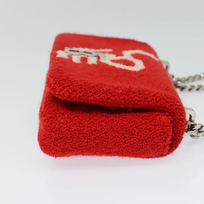 Burberry Lola Shoulder Bag Pile, RED, COTTON, Shoulder bag