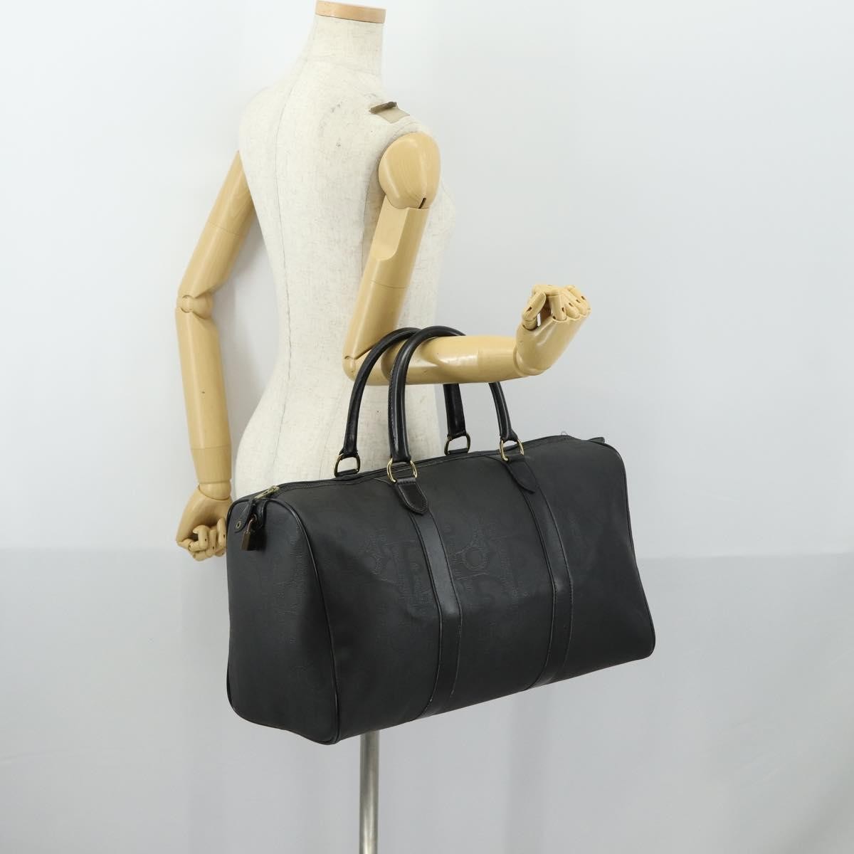 Christian Dior Vintage Trotter Boston Bag PVC, BLACK, PVC, Travel bag