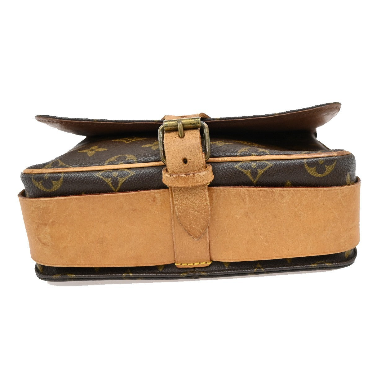 Louis Vuitton Cartouchiere Handbag Monogram Canvas, BROWN, LEATHER, Crossbody bag