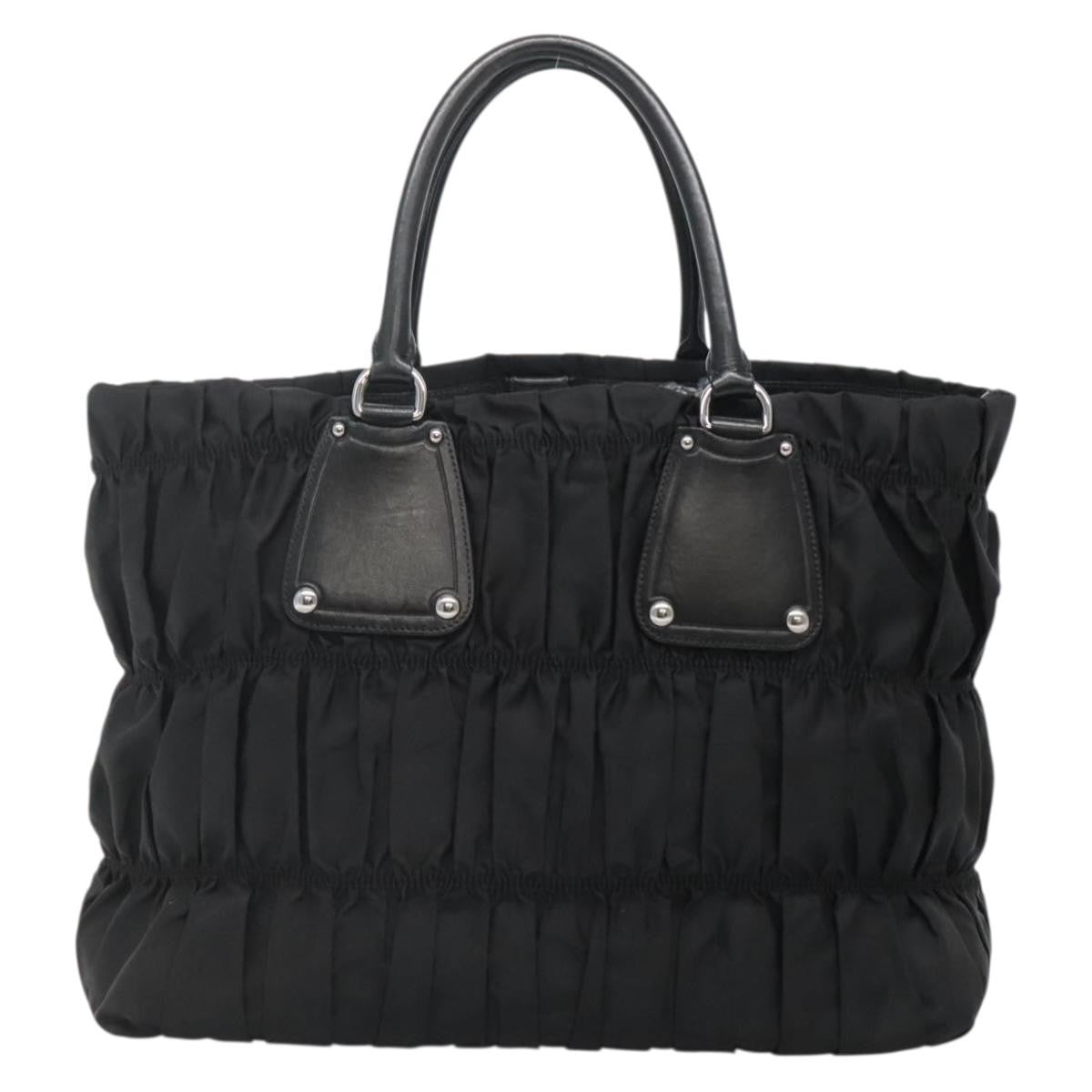 Prada Gaufre Tote Tessuto, BLACK, NYLON, Tote bag
