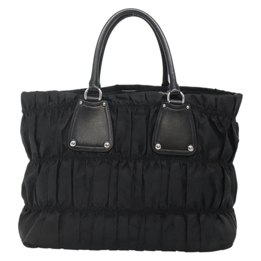 Prada Gaufre Tote Tessuto, BLACK, NYLON, Tote bag