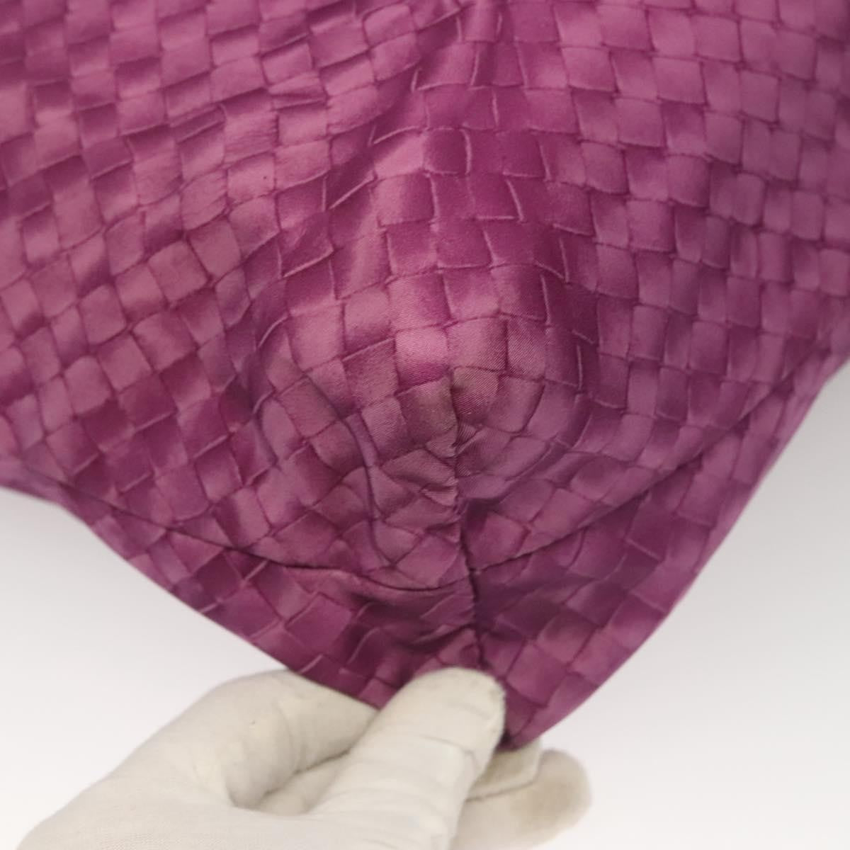 Bottega Veneta Intrecciolusion Tote Printed Nylon, PURPLE, NYLON, Tote bag