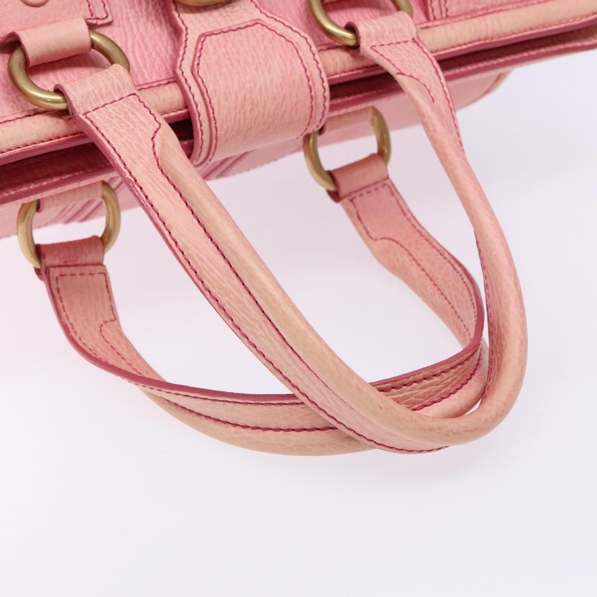 Celine Ella Satchel Leather, PINK, LEATHER, Handbag