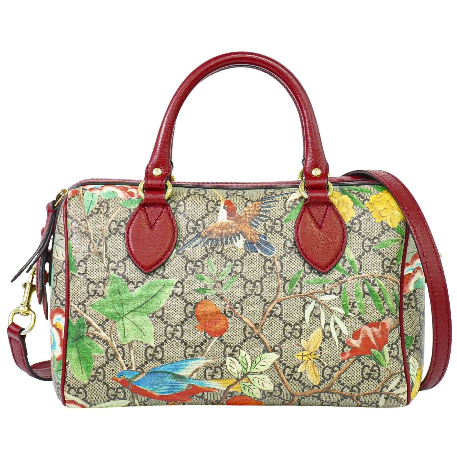 Gucci Convertible Boston Bag Tian Print GG Coated Canvas, MULTICOLOUR, CANVAS, Travel bag