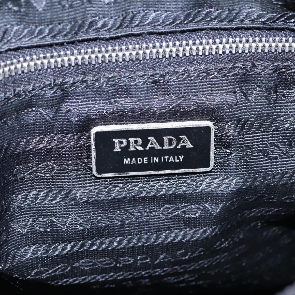 Prada Zip Messenger Bag Tessuto with Leather, BLACK, NYLON, Shoulder bag