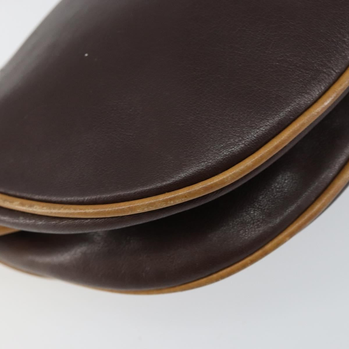 Celine Vintage Shoulder Bag Leather, BROWN, LEATHER, Shoulder bag