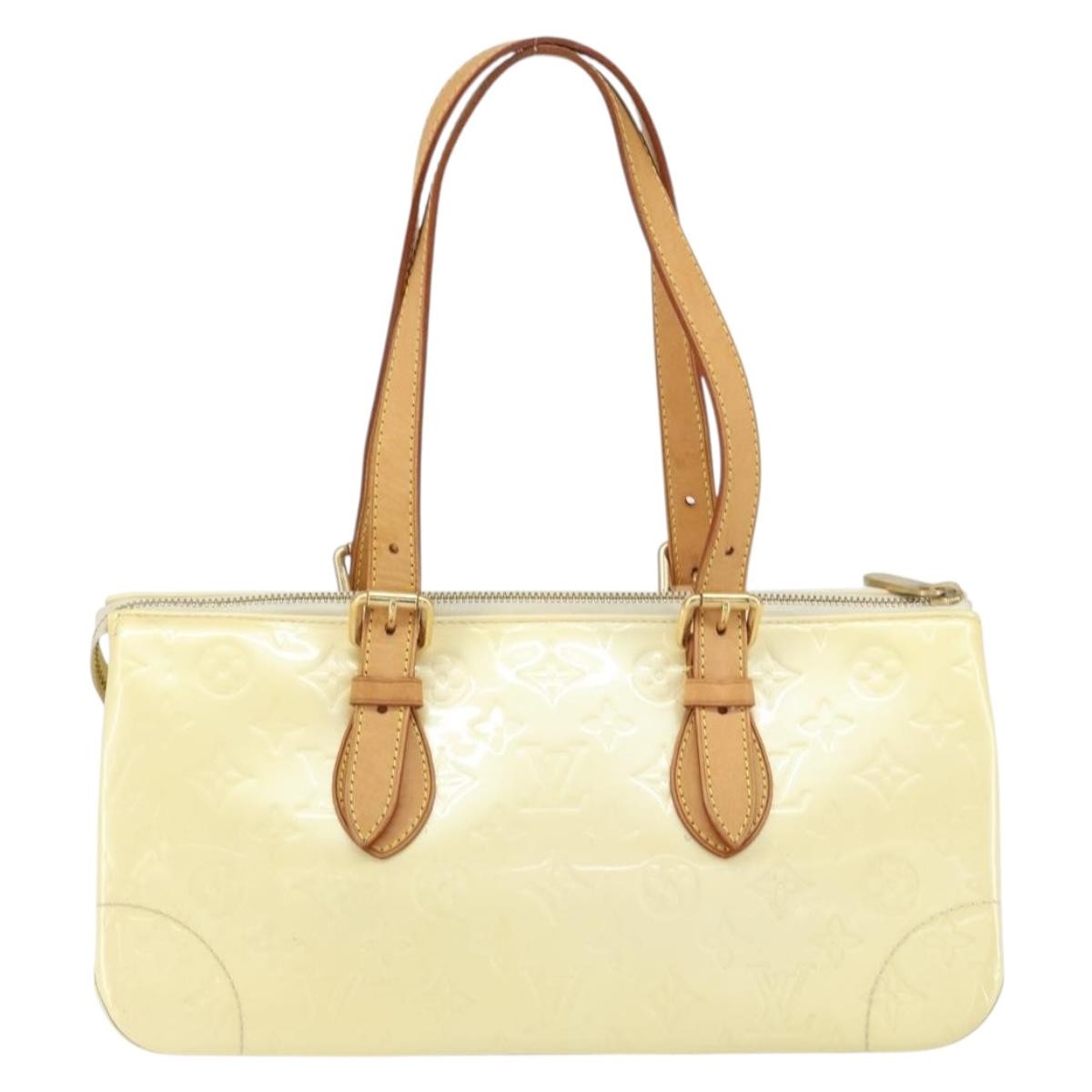 Louis Vuitton Rosewood Avenue Handbag Monogram Vernis, BEIGE, PATENT_LEATHER, Handbag