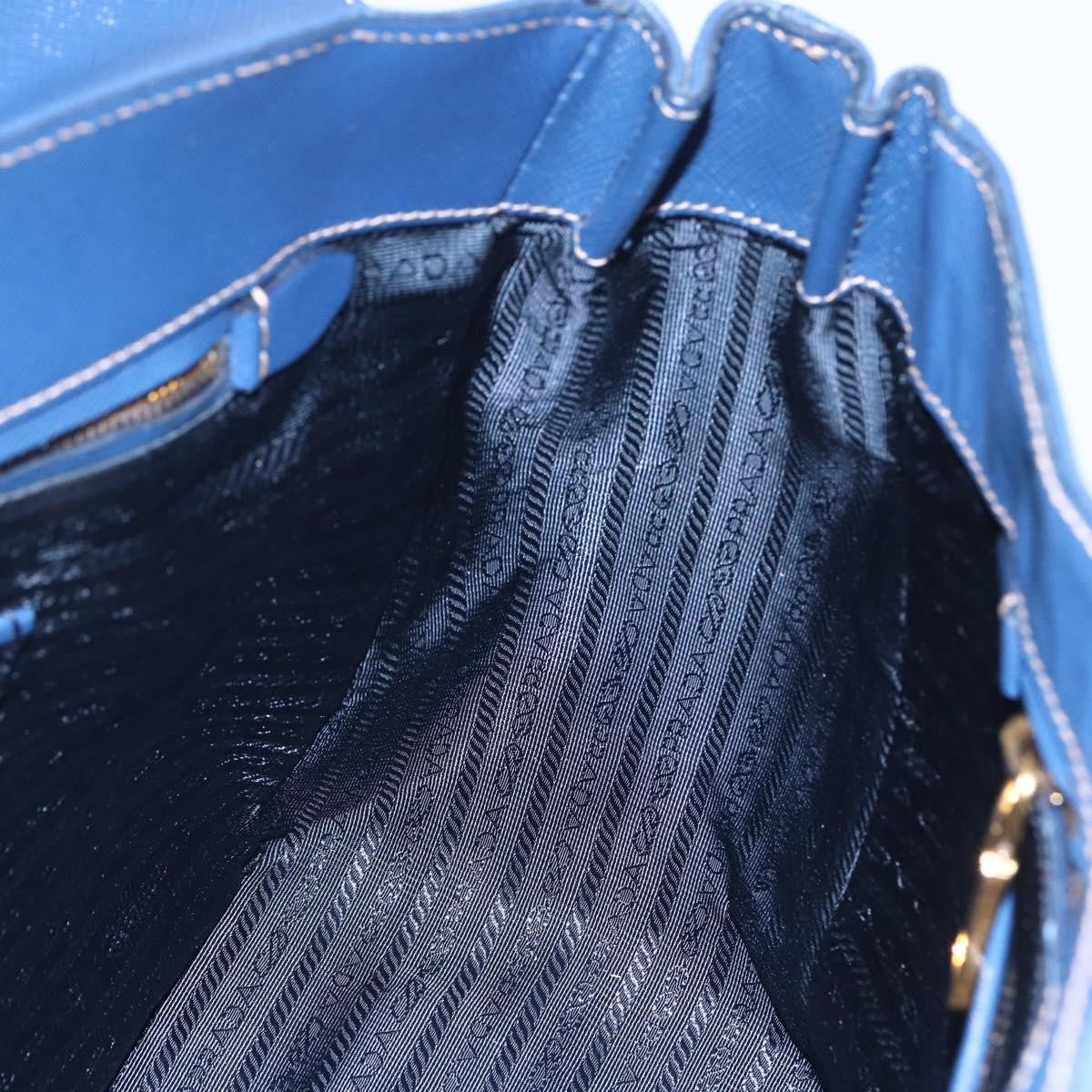 Prada Vintage Handbag Leather, BLUE, LEATHER, Handbag