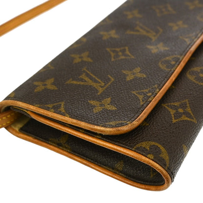 Louis Vuitton Twin Handbag Monogram Canvas, BROWN, CANVAS, Clutche & pouche