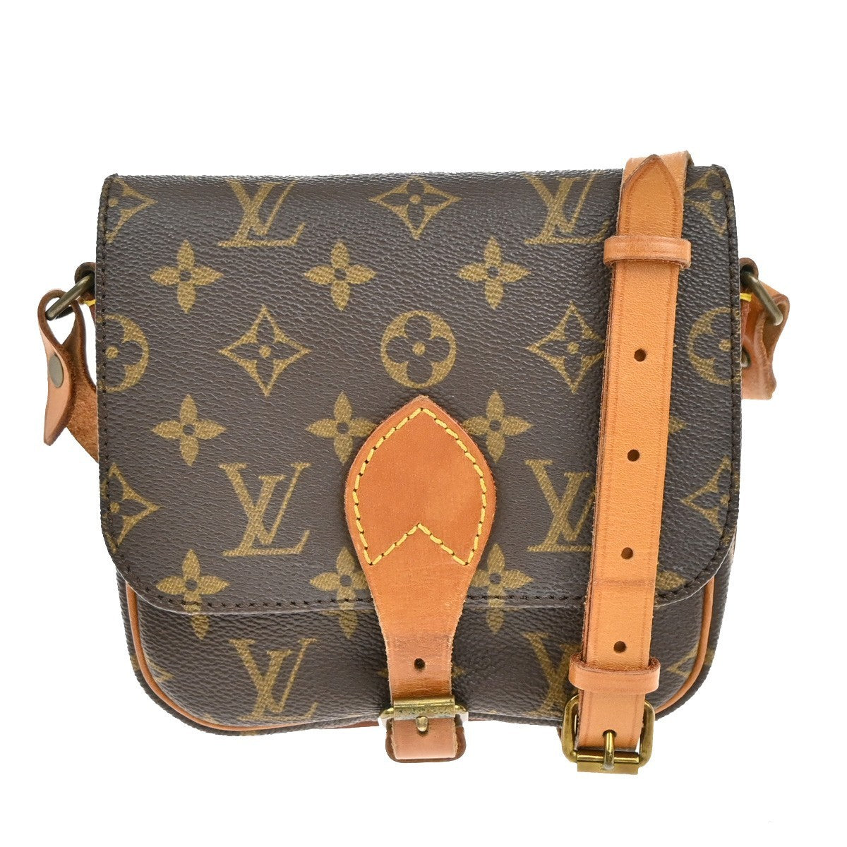 Louis Vuitton Cartouchiere Handbag Monogram Canvas, BROWN, CANVAS, Shoulder bag
