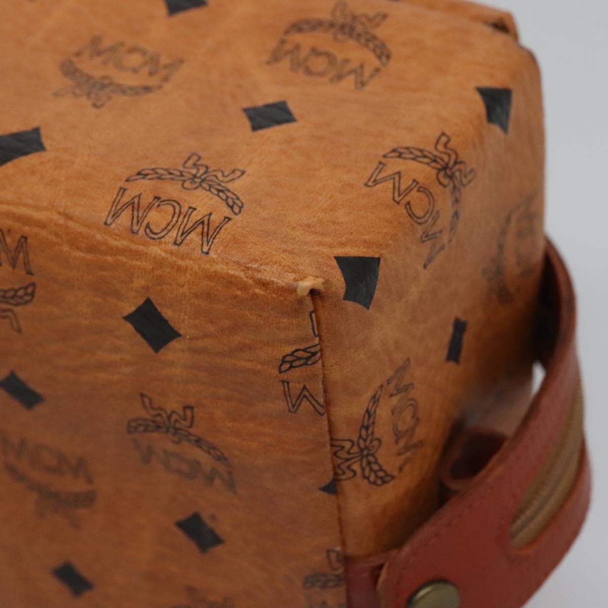 MCM Visetos pouch PVC, BROWN, PVC, Clutche & pouche