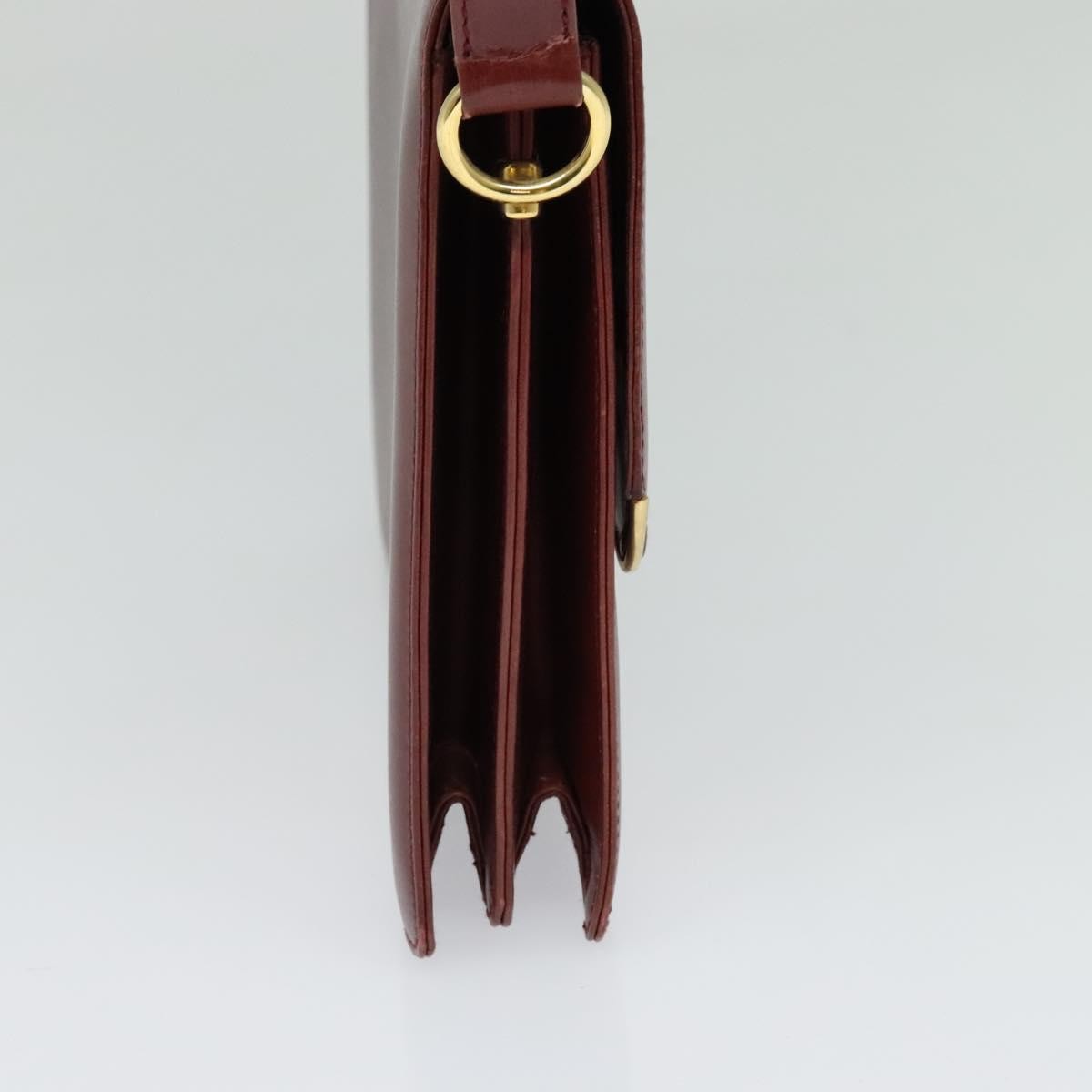 Bally Vintage Shoulder Bag Leather, BURGUNDY, LEATHER, Shoulder bag